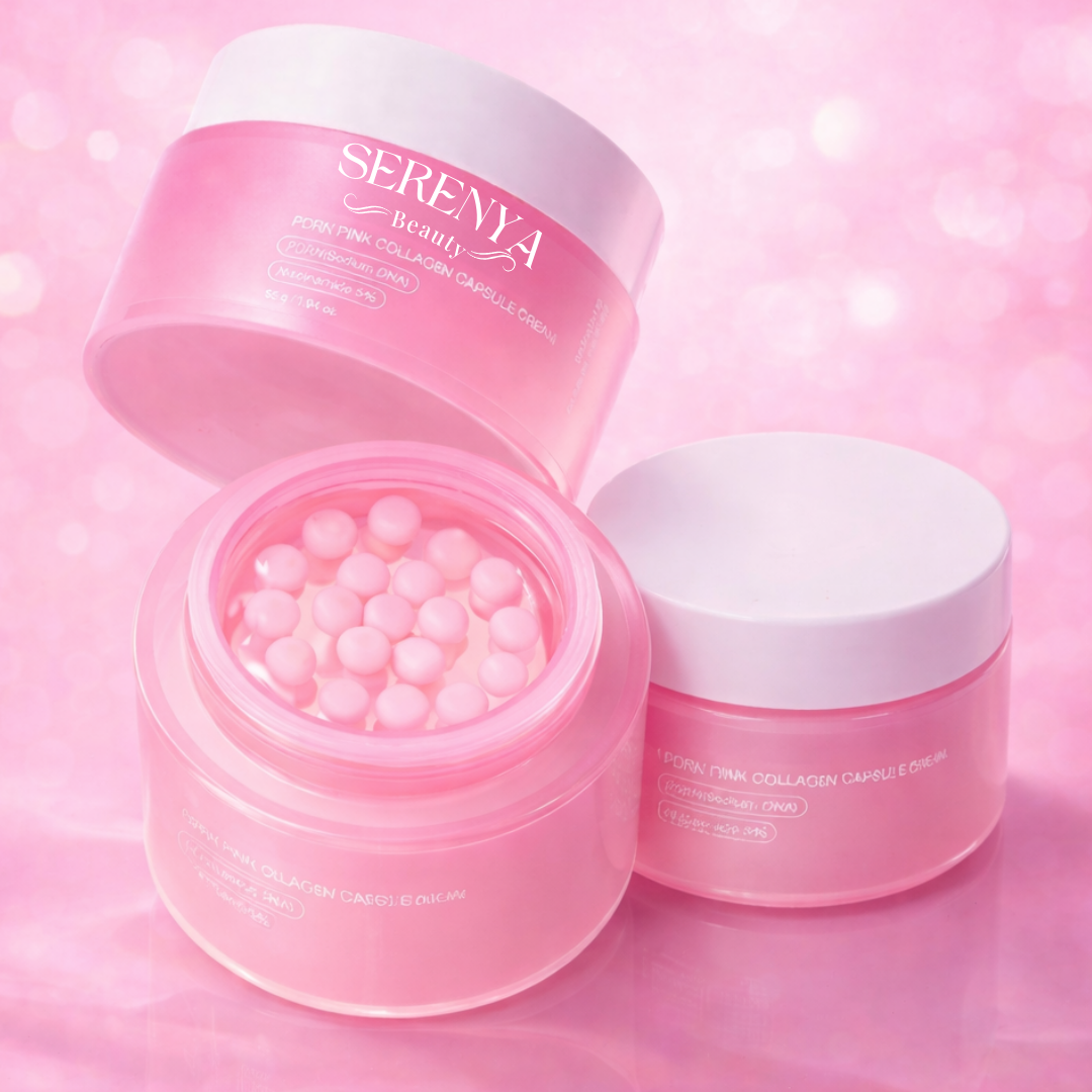 Perle di Collagene Rosa™️- Crema Viso Idratante con Capsule al Collagene