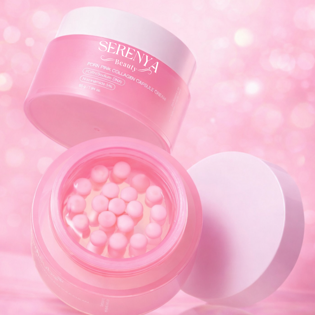 Perle di Collagene Rosa™️- Crema Viso Idratante con Capsule al Collagene