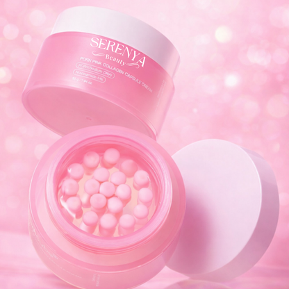 Perle di Collagene Rosa™️- Crema Viso Idratante con Capsule al Collagene