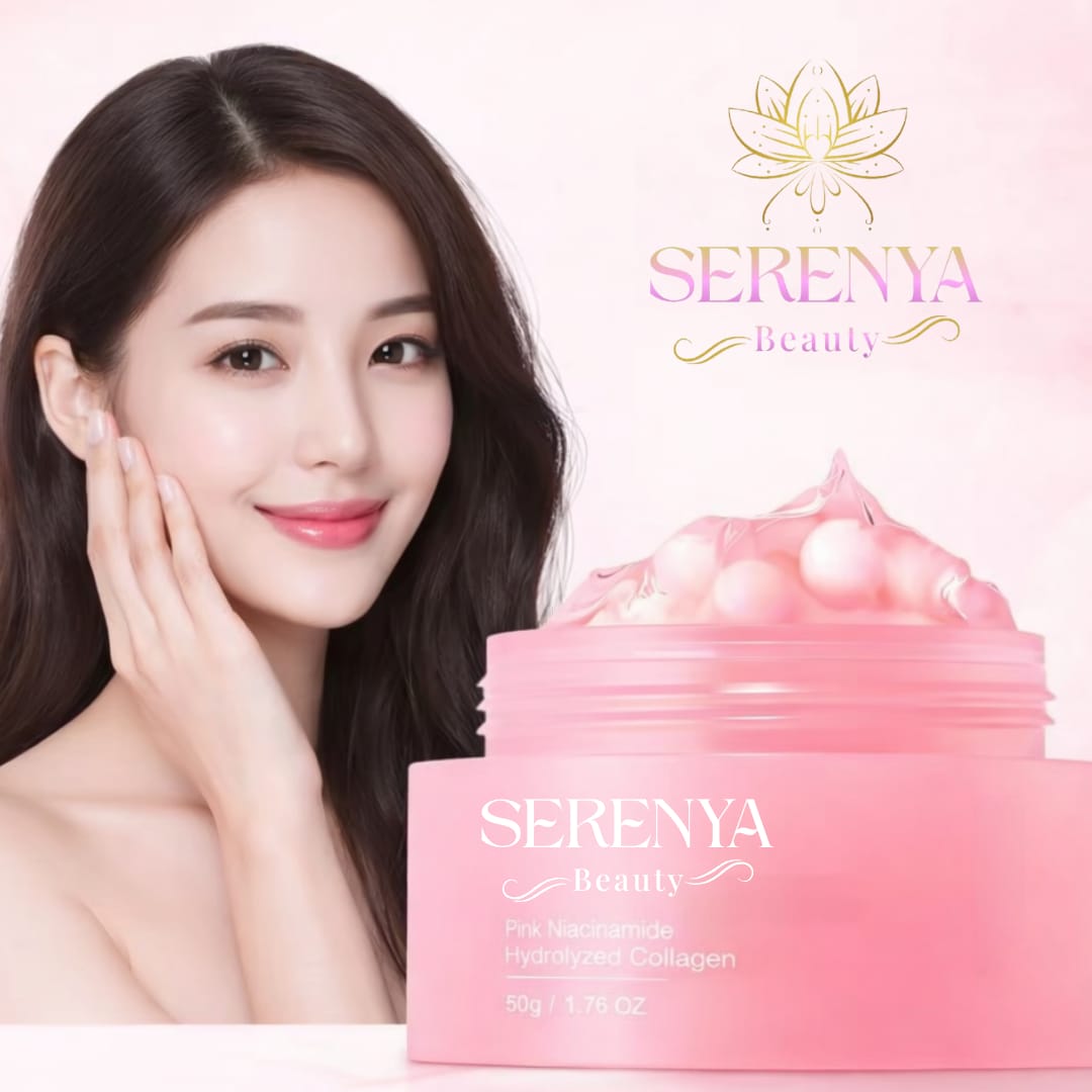 Perle di Collagene Rosa™️- Crema Viso Idratante con Capsule al Collagene