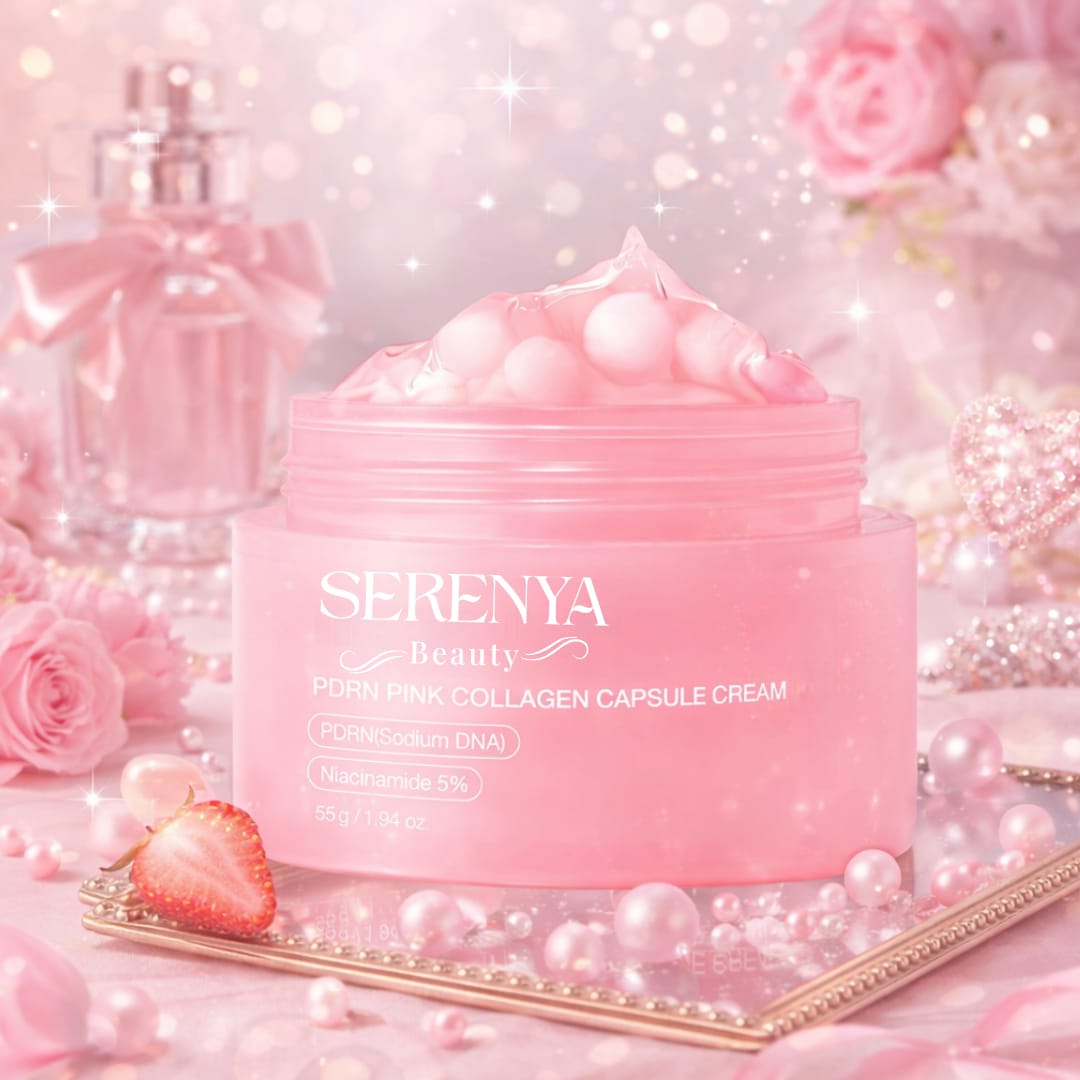 Perle di Collagene Rosa™️- Crema Viso Idratante con Capsule al Collagene