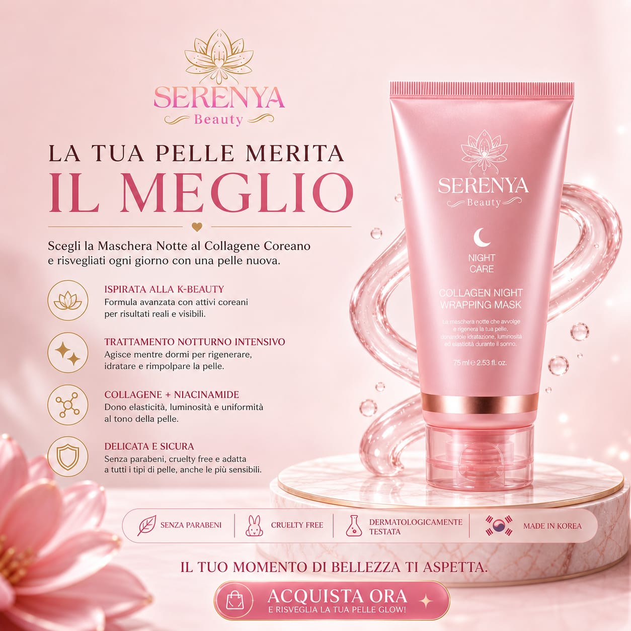 Collagen Night Mask™️- Maschera Notte Coreana al Collagene