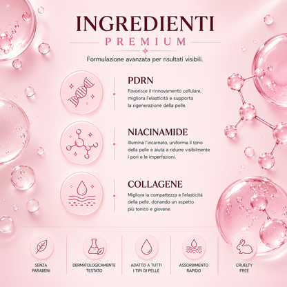 Perle di Collagene Rosa™️- Crema Viso Idratante con Capsule al Collagene